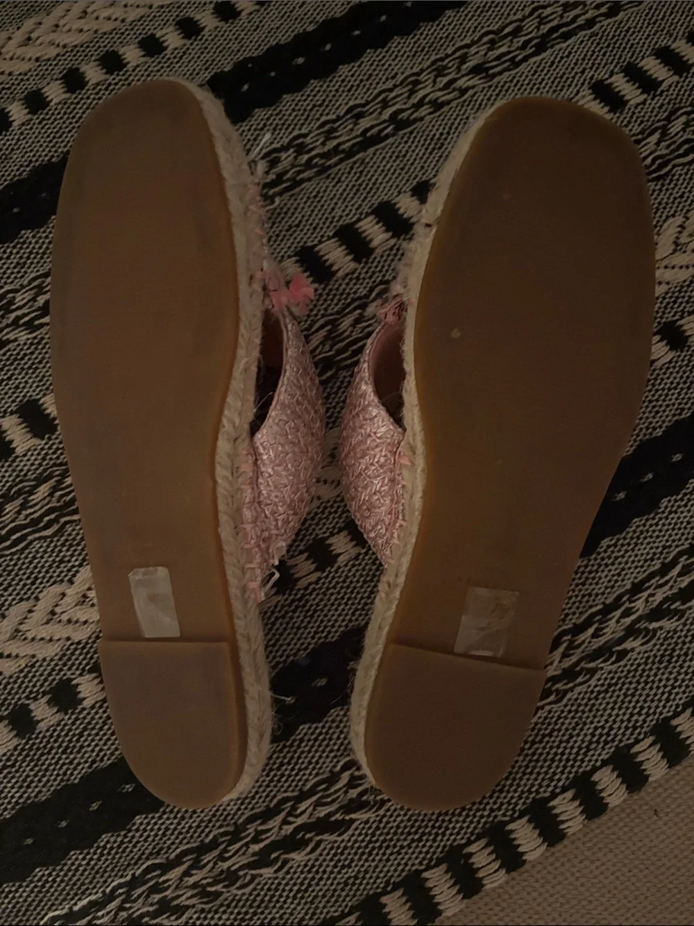 Kurt Geiger Pink Tweed Crossband Espadrille Slides